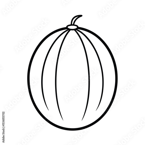 High resolution vector illustration of a whole galia melon perfect for food packaging culinary designs and healthy lifestyle projects