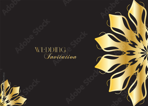 The Gold Mandala Wedding Iinvitation Card