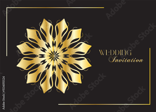 The Gold Mandala Wedding Iinvitation Card