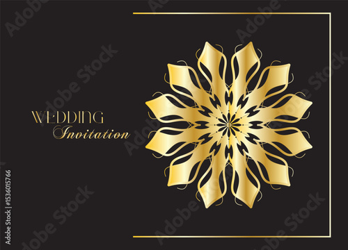 The Gold Mandala Wedding Iinvitation Card