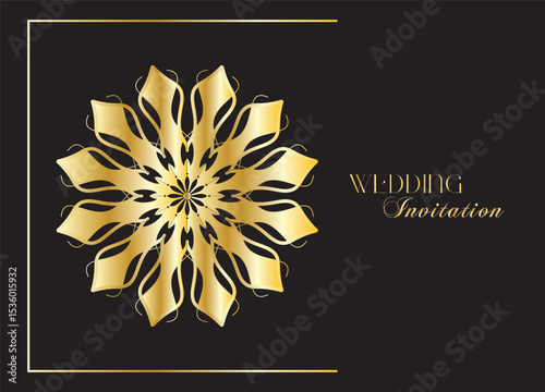 The Gold Mandala Wedding Iinvitation Card