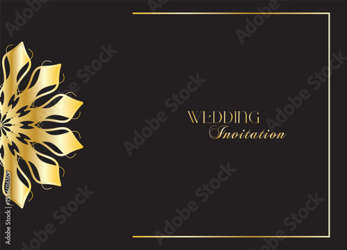 The Gold Mandala Wedding Iinvitation Card