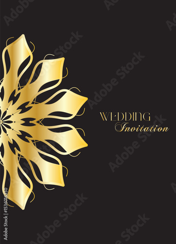 The Gold Mandala Wedding Iinvitation Card