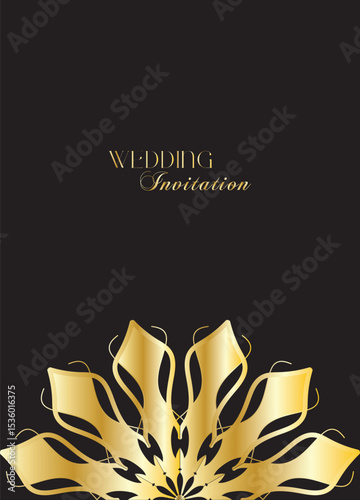 The Gold Mandala Wedding Iinvitation Card