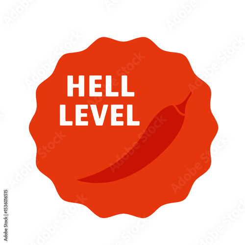 Hell Level Spicy Chili Red Sticker