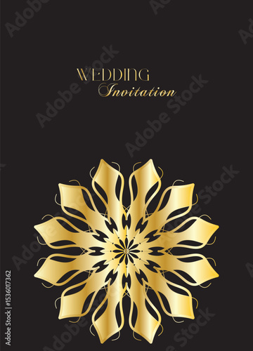 The Gold Mandala Wedding Iinvitation Card