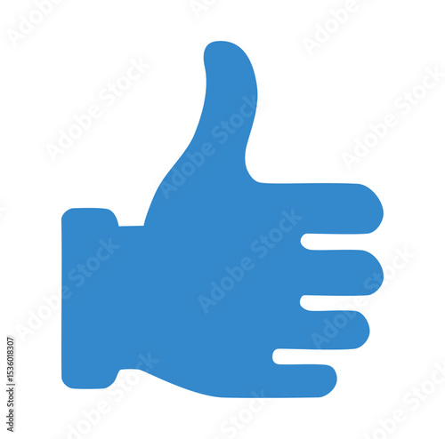 Cartoon Hand Thumbs Up Gesture Simple Design Icon Digital Source 