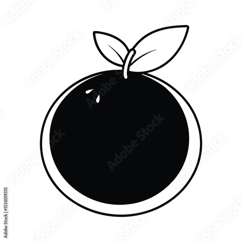 Realistic full body blood orange illustration vibrant citrus fruit design