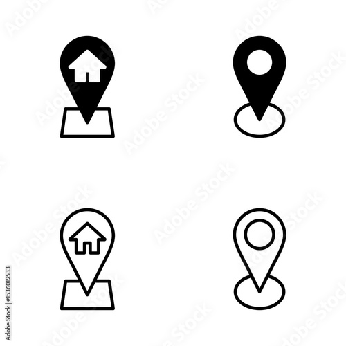 Address icon vector. home location sign and symbol. pinpoint