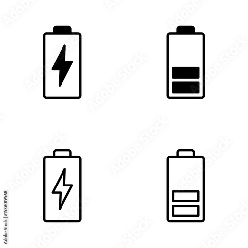 Battery icon vector. battery Charging sign. battery charge level