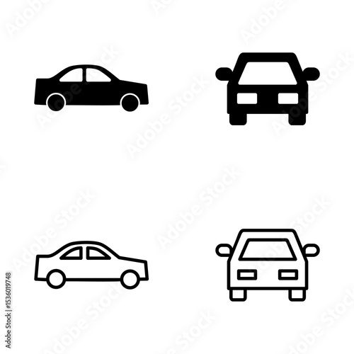 Car icon vector. car sign and symbol. small sedan
