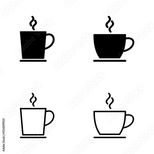 coffee cup icon vector. cup a coffee sign and symbol