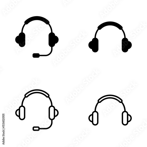 Headphone icon vector. Headvector sign and symbol
