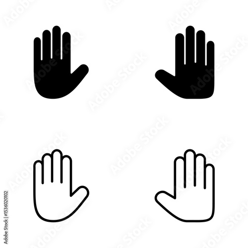 Hand icon vector. hand sign and symbol. palm