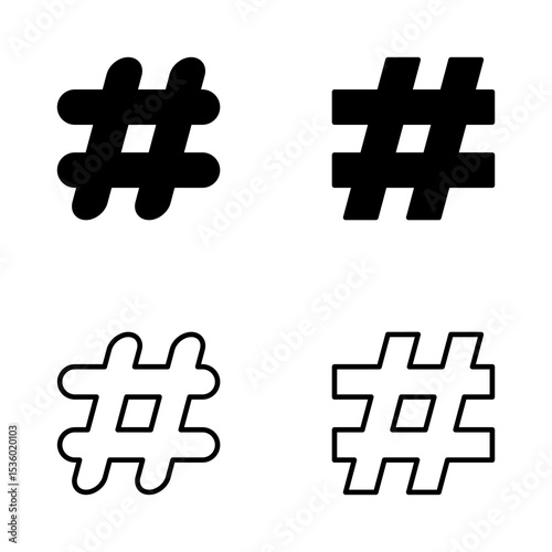 Hashtag icon vector. hashtag sign and symbol