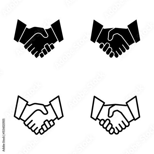 Handshake icon vector. business handshake sign and symbol. contact agreement