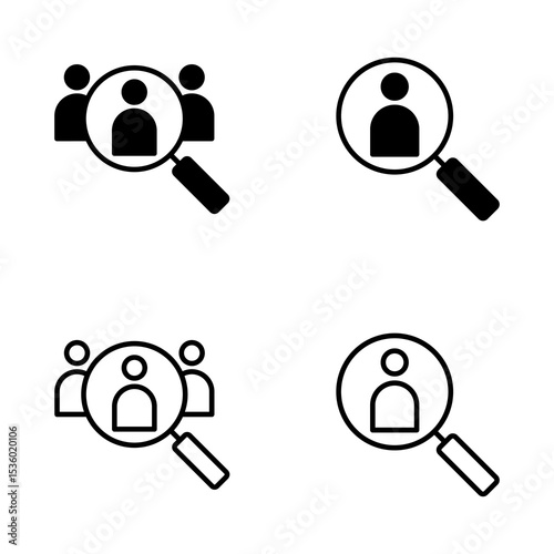 Hiring icon vector. Search job vacancy sign and symbol. Human resources concept. Recruitment