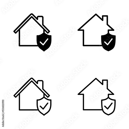 home insurance icon vector. home protection sign and symbol