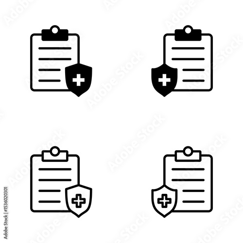 Medical insurance icon vector. health insurance sign and symbol