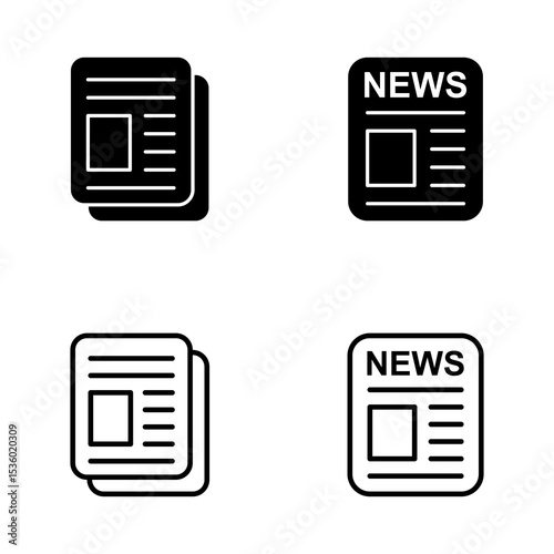 Newspaper icon vector. news paper sign and symbolign