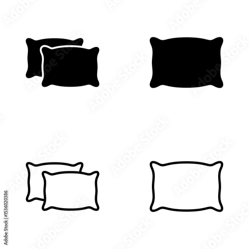 Pillow icon vector. Pillow sign and symbol. Comfortable fluffy pillow