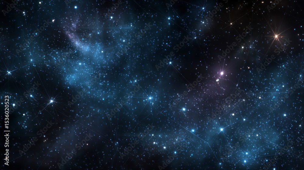 Obraz premium Vibrant nebula and starfield illustration depicting the vastness of space