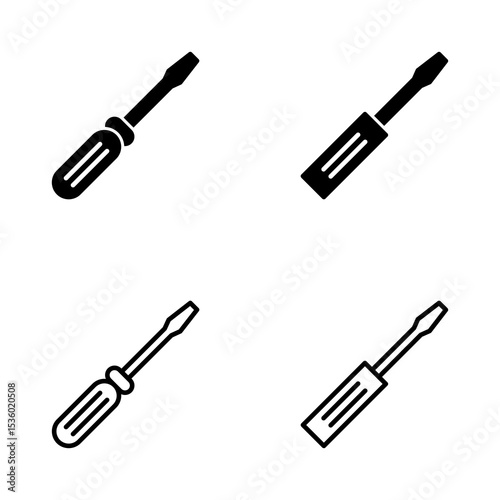 Screwdriver icon vector.tools sign and symbol