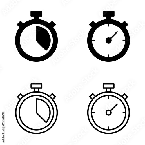 Stopwatch icon vector. Timer sign and symbol. Countdown icon. Period of time
