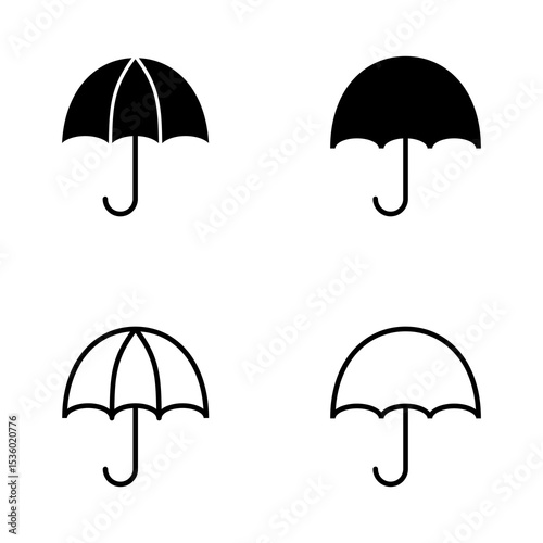 Umbrella icon vector. umbrella sign and symbol