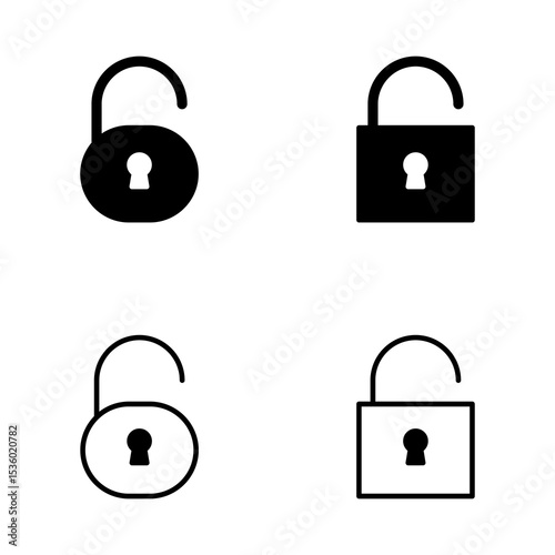 Unlock icon vector. Unlock sign and symbol. unlocked padlock icon