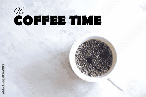 Coffee TIME - Coffee Time Logotype with cup of coffee image
