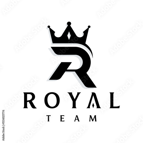 Letter R with crown jewelry vector logo design illustration, royal logo