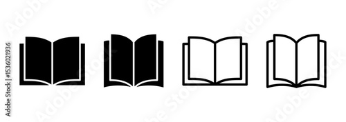 Book icon logo design. open book sign and symbol. ebook icon
