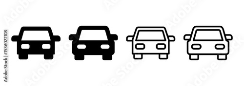 Car icon logo design. car sign and symbol. small sedan