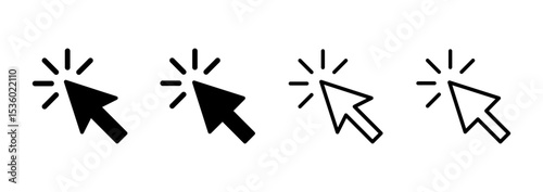 Click icon logo design. pointer arrow sign and symbol. cursor icon