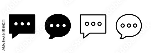 Chat icon logo design. speech bubble sign and symbol. comment icon. message