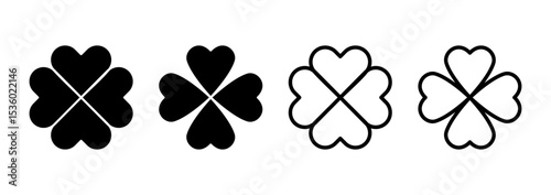 Clover icon logo design. clover sign and symbol. four leaf clover icon.