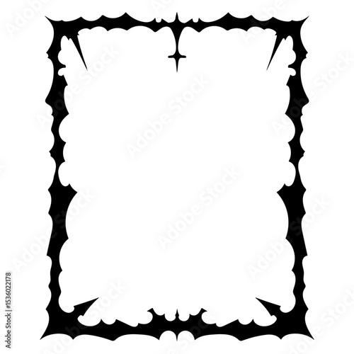 Frame Necro Neotribal Tattoo Design Vector