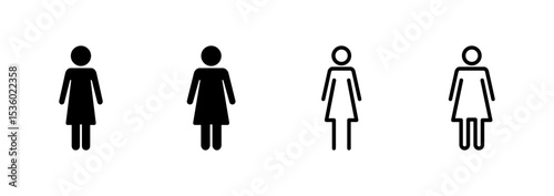 Female icon logo design. woman sign and symbol