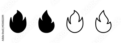Fire icon logo design. fire sign and symbol
