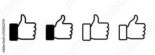 Like icon logo design. Thumbs up sign and symbol. Hand like
