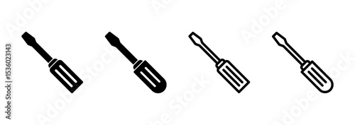Screwdriver icon logo design. tools sign and symbol
