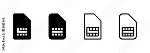 Sim card icon logo design. dual sim card sign and symbol