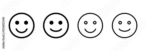Smile icon logo design. smile emoticon icon. feedback sign and symbol