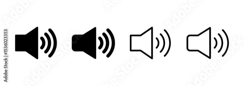 Speaker icon logo design. volume sign and symbol. loudspeaker icon. sound symbol