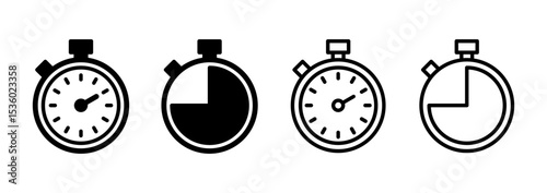 Stopwatch icon logo design. Timer sign and symbol. Countdown icon. Period of time