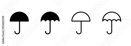 Umbrella icon logo design. umbrella sign and symbol