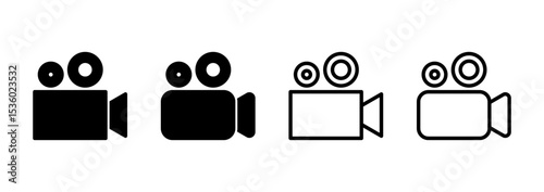 Video icon logo design. video camera sign and symbol. movie sign. cinema