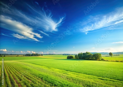 field with a clear blue sky