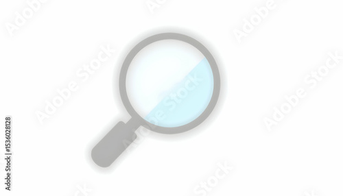 Magnifying Glass Icon on White Background for Search and Research